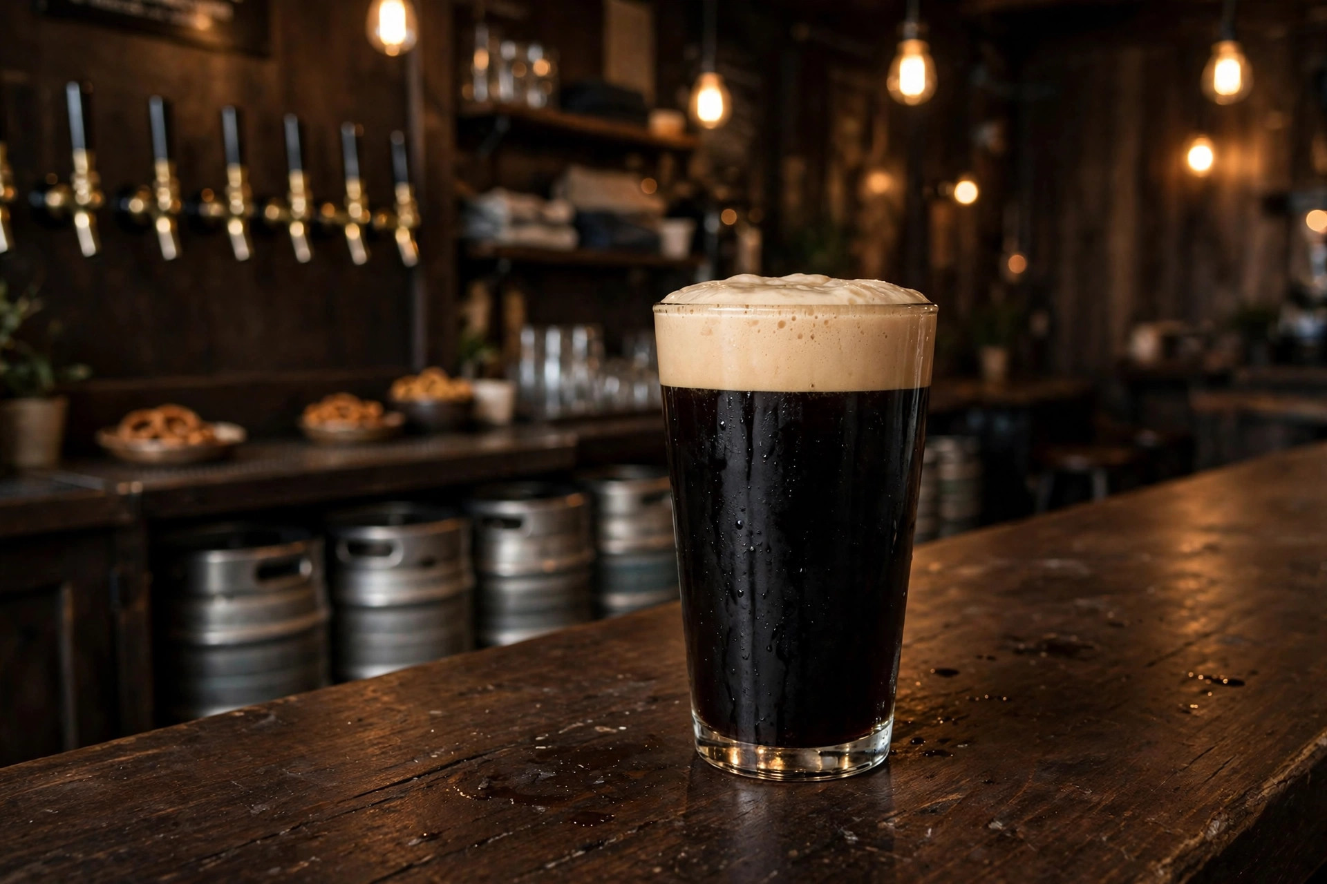 Ballast Point Sextant oatmeal stout, nitro pour in a glass