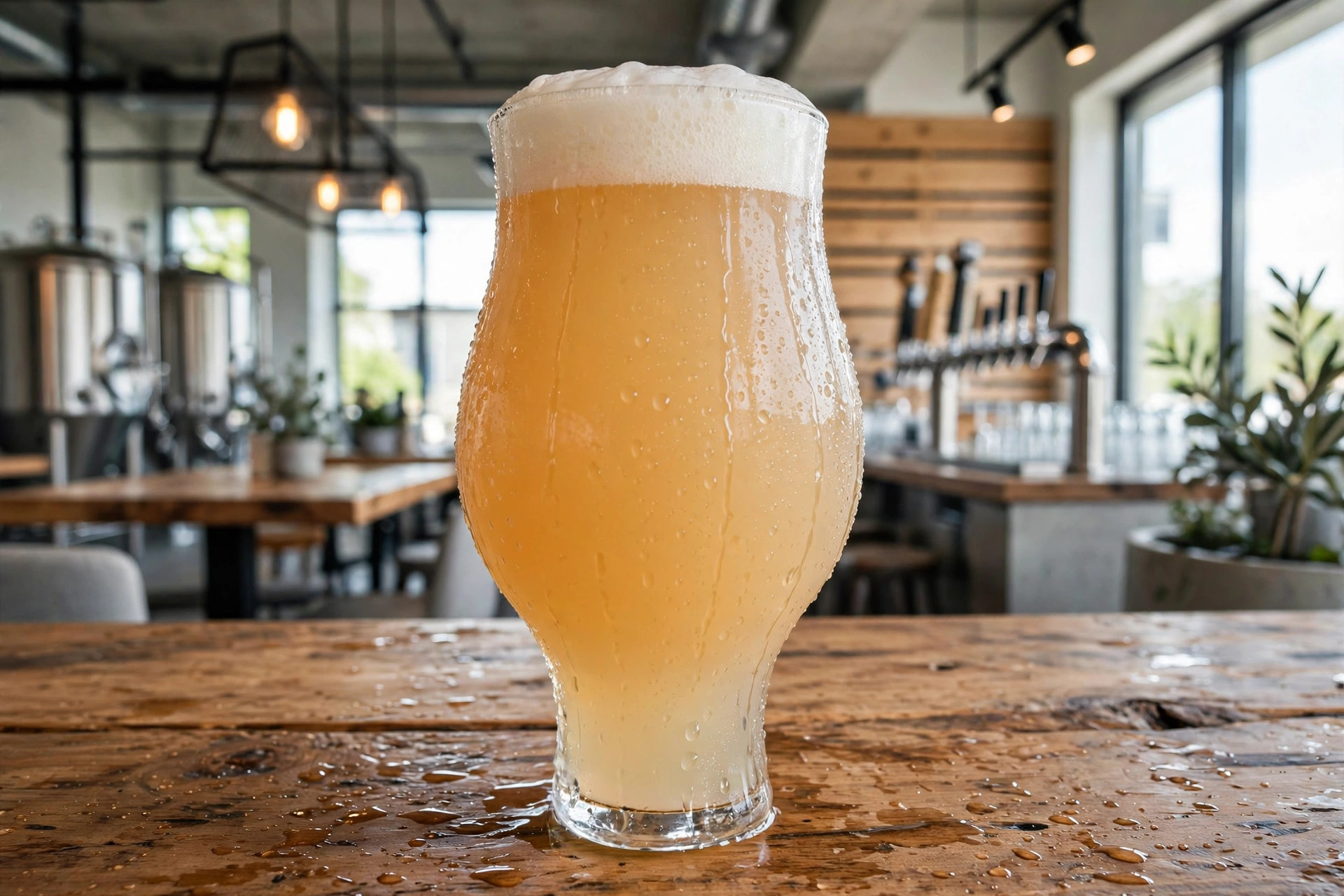 Abnormal Hazy Dreams hazy IPA poured in a glass